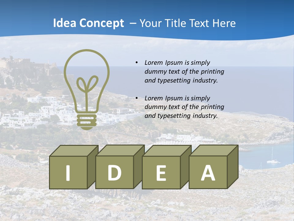 Outdoors Travel Destination Greece PowerPoint Template