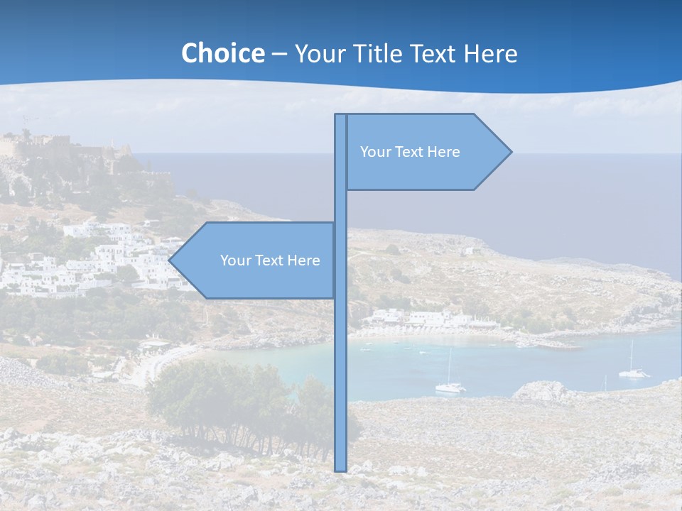 Outdoors Travel Destination Greece PowerPoint Template