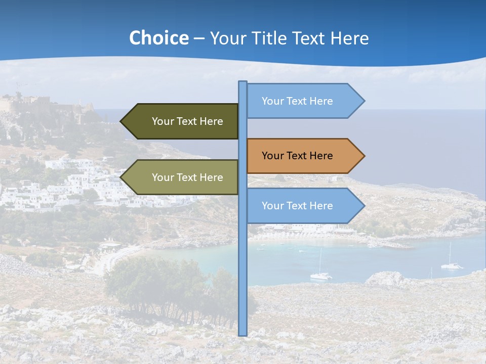 Outdoors Travel Destination Greece PowerPoint Template