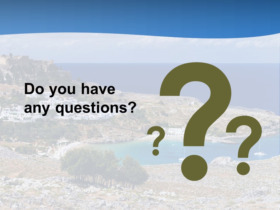 Outdoors Travel Destination Greece PowerPoint Template