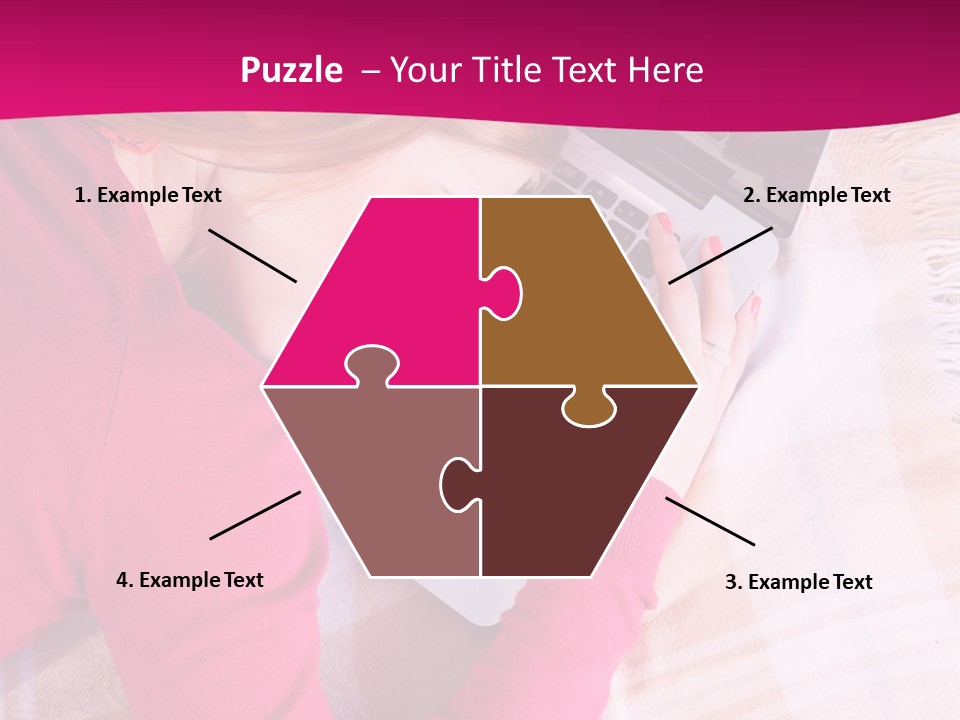 Laptop Casual Young PowerPoint Template