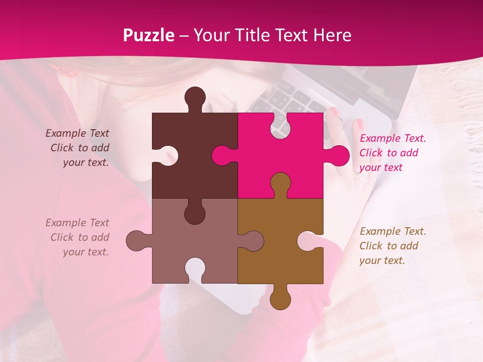 Laptop Casual Young PowerPoint Template