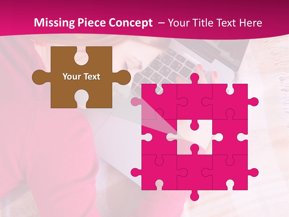 Laptop Casual Young PowerPoint Template