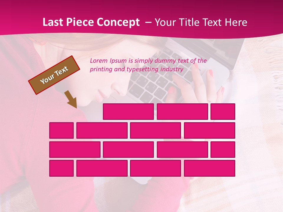 Laptop Casual Young PowerPoint Template