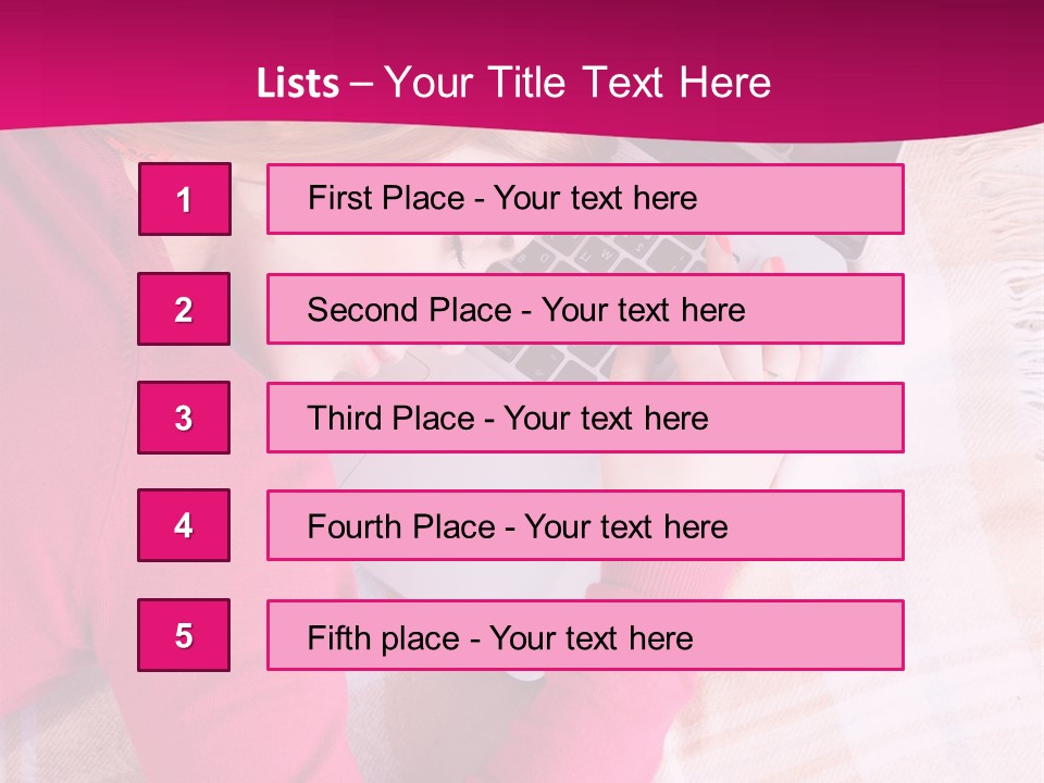 Laptop Casual Young PowerPoint Template
