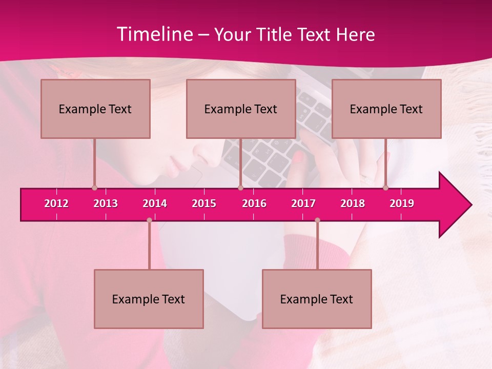 Laptop Casual Young PowerPoint Template