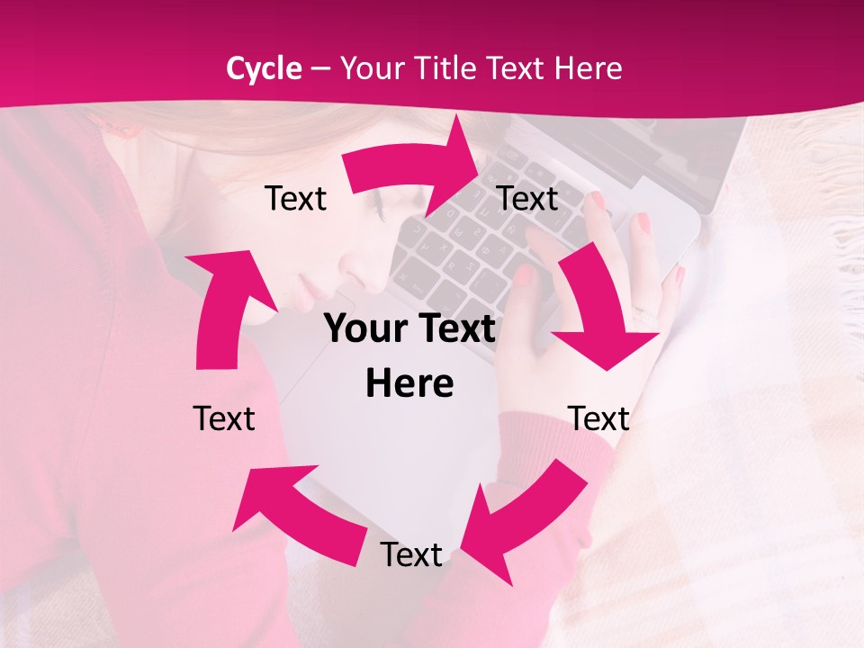 Laptop Casual Young PowerPoint Template