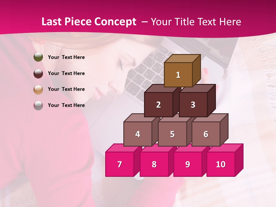 Laptop Casual Young PowerPoint Template