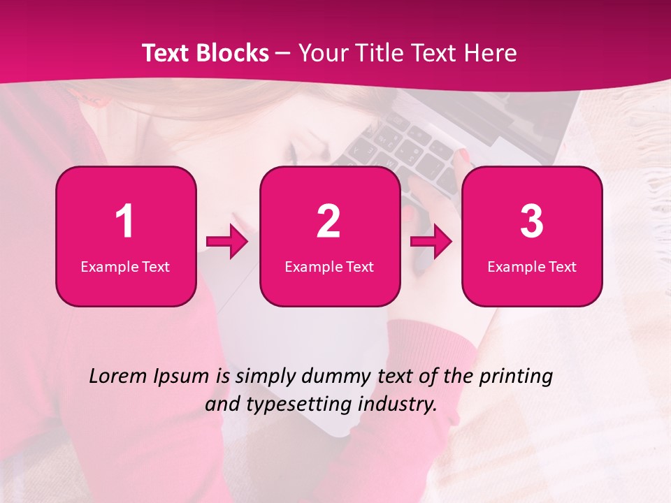 Laptop Casual Young PowerPoint Template