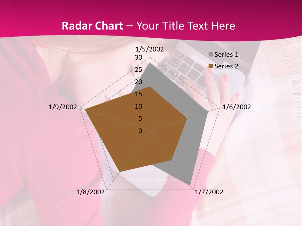 Laptop Casual Young PowerPoint Template