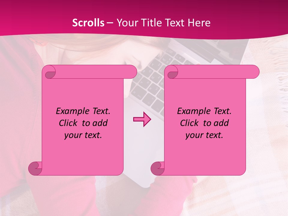 Laptop Casual Young PowerPoint Template