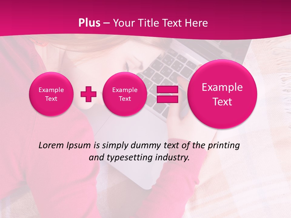 Laptop Casual Young PowerPoint Template