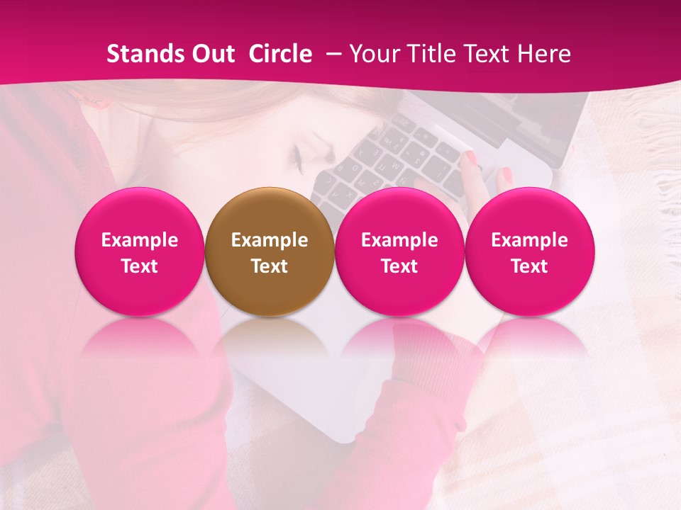 Laptop Casual Young PowerPoint Template