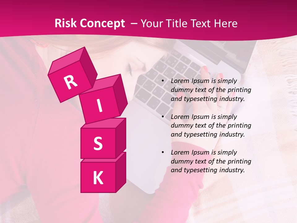 Laptop Casual Young PowerPoint Template