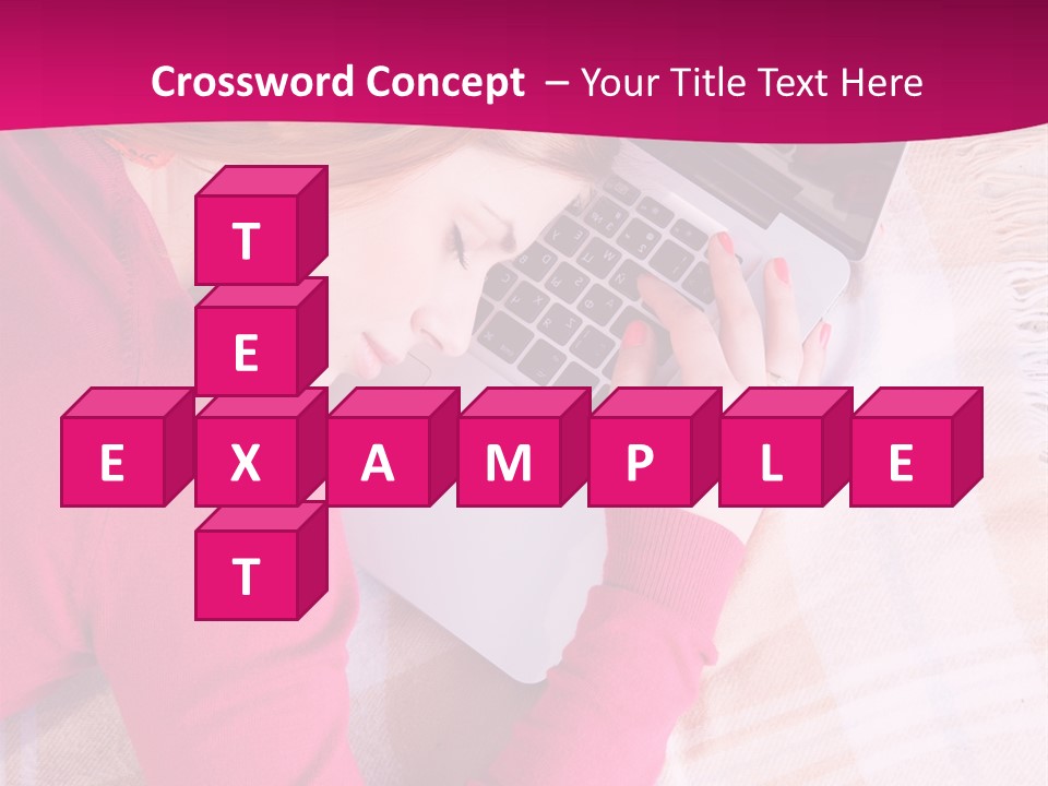 Laptop Casual Young PowerPoint Template