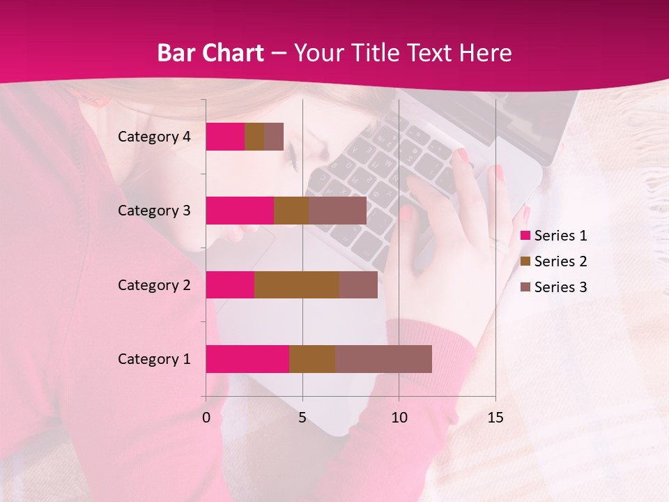 Laptop Casual Young PowerPoint Template