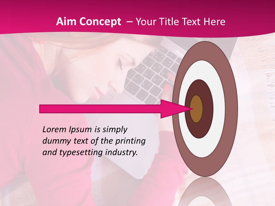 Laptop Casual Young PowerPoint Template