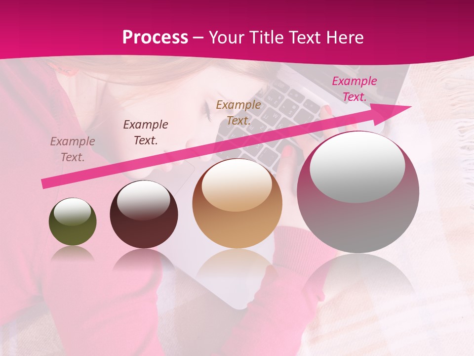 Laptop Casual Young PowerPoint Template