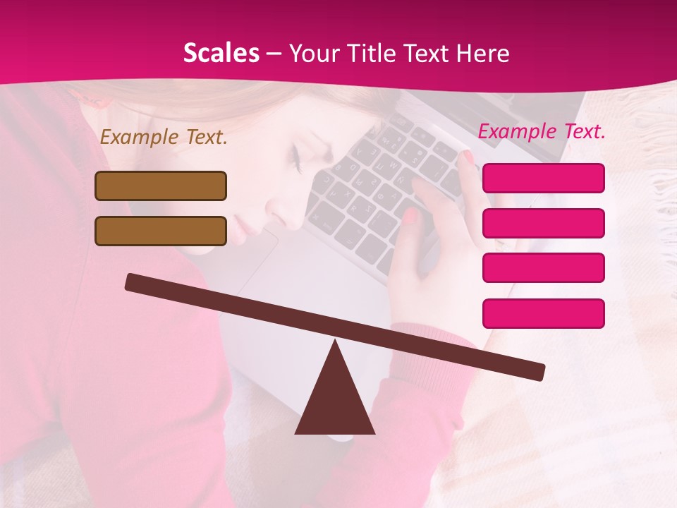 Laptop Casual Young PowerPoint Template