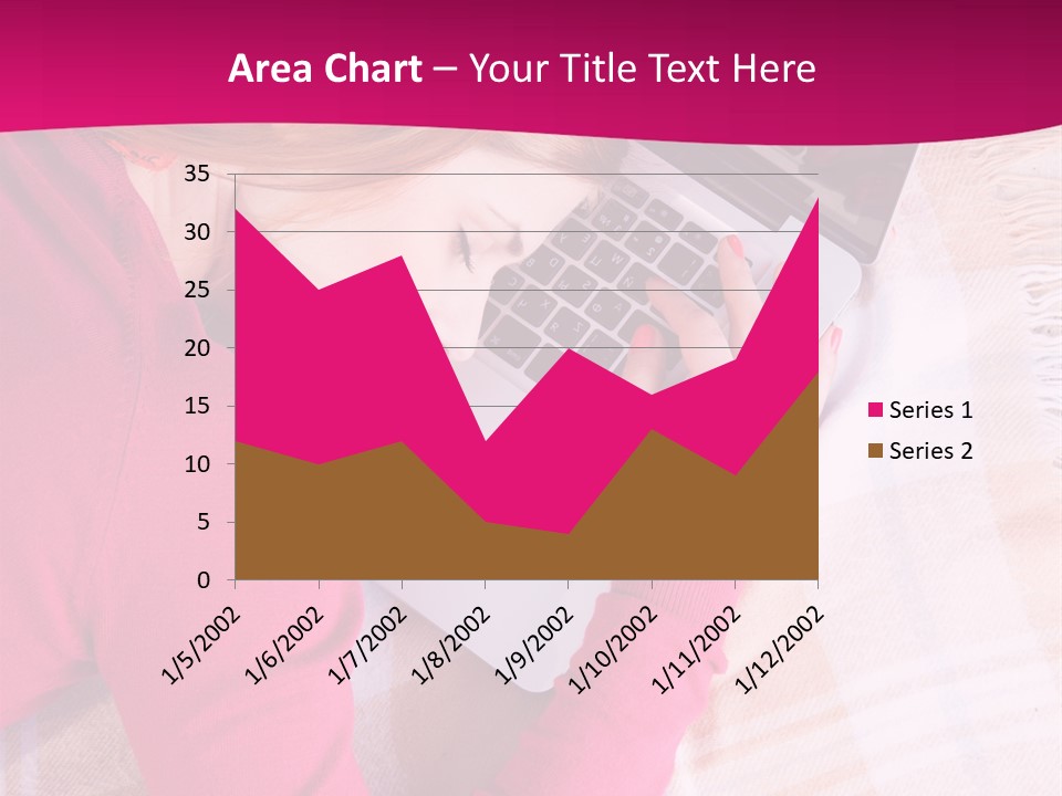 Laptop Casual Young PowerPoint Template