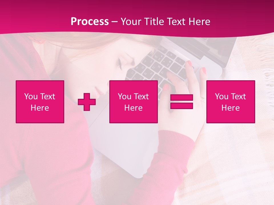 Laptop Casual Young PowerPoint Template