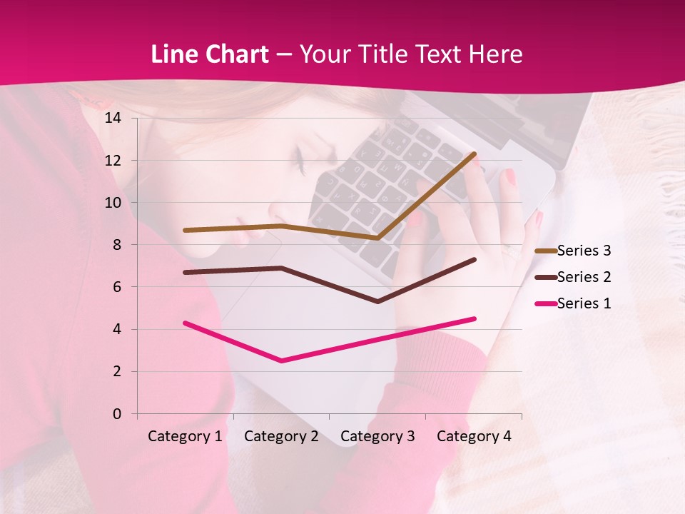 Laptop Casual Young PowerPoint Template