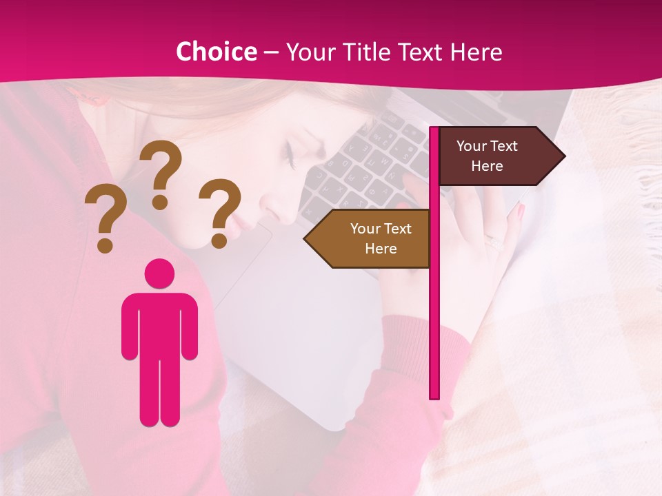 Laptop Casual Young PowerPoint Template