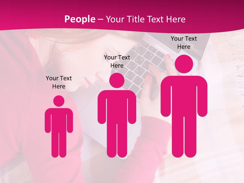 Laptop Casual Young PowerPoint Template