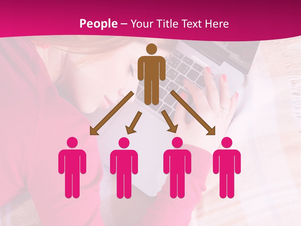 Laptop Casual Young PowerPoint Template