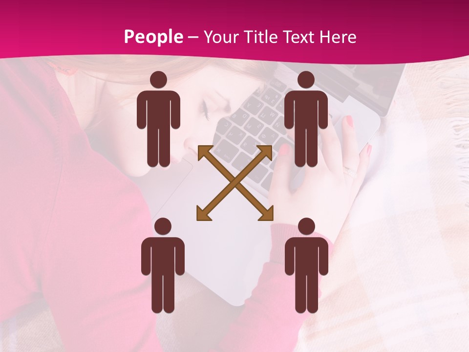 Laptop Casual Young PowerPoint Template