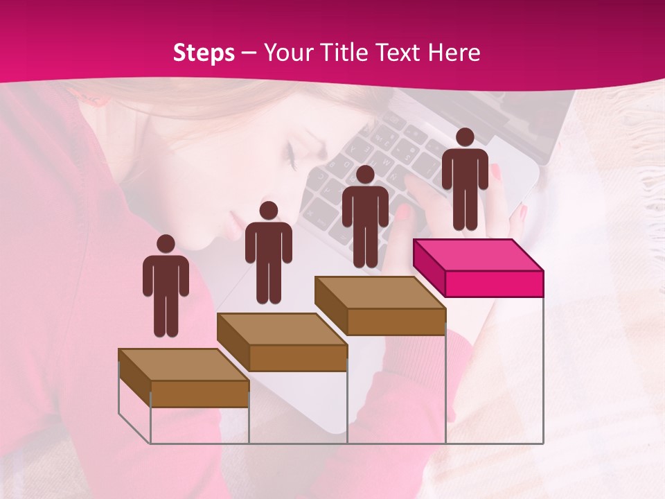 Laptop Casual Young PowerPoint Template