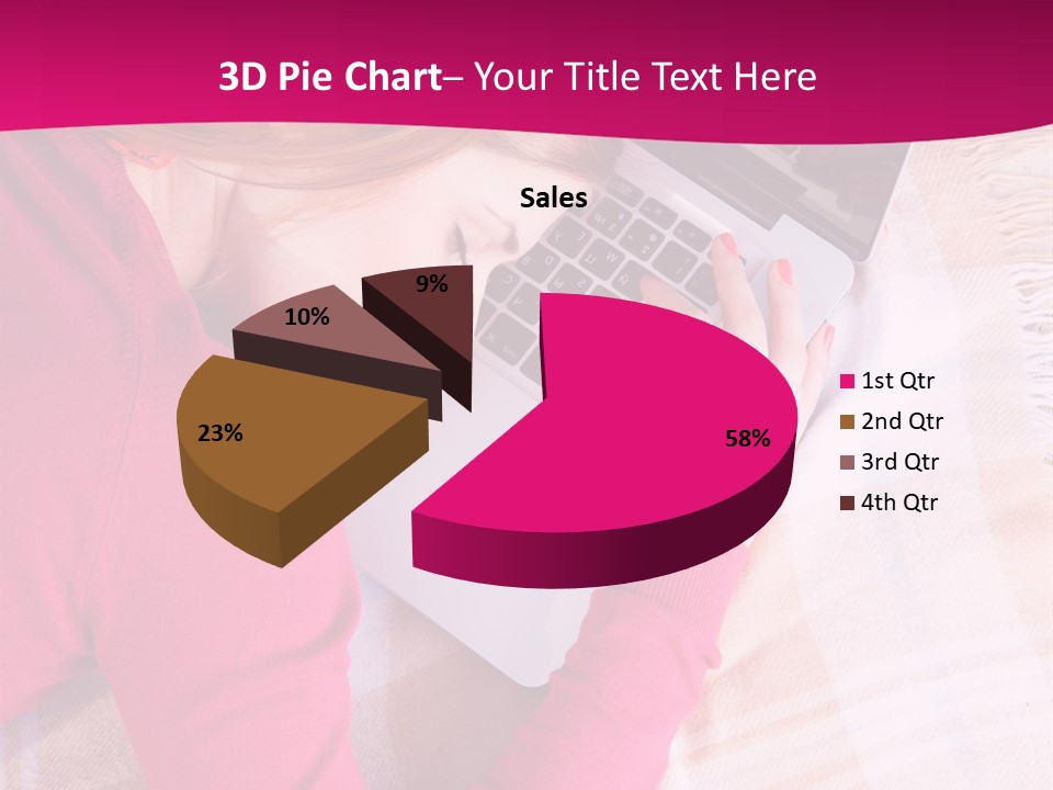 Laptop Casual Young PowerPoint Template