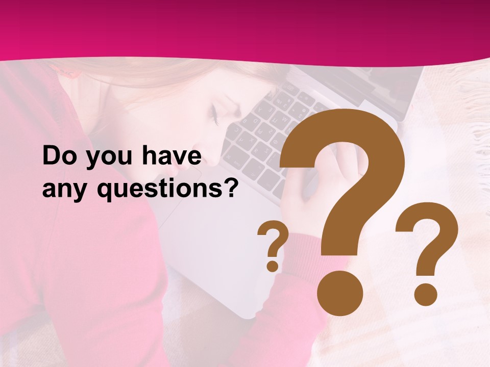 Laptop Casual Young PowerPoint Template