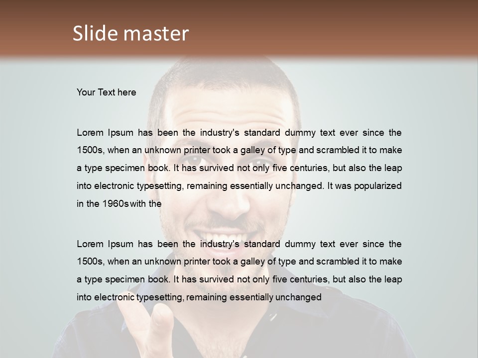 Shirt Finger Face PowerPoint Template