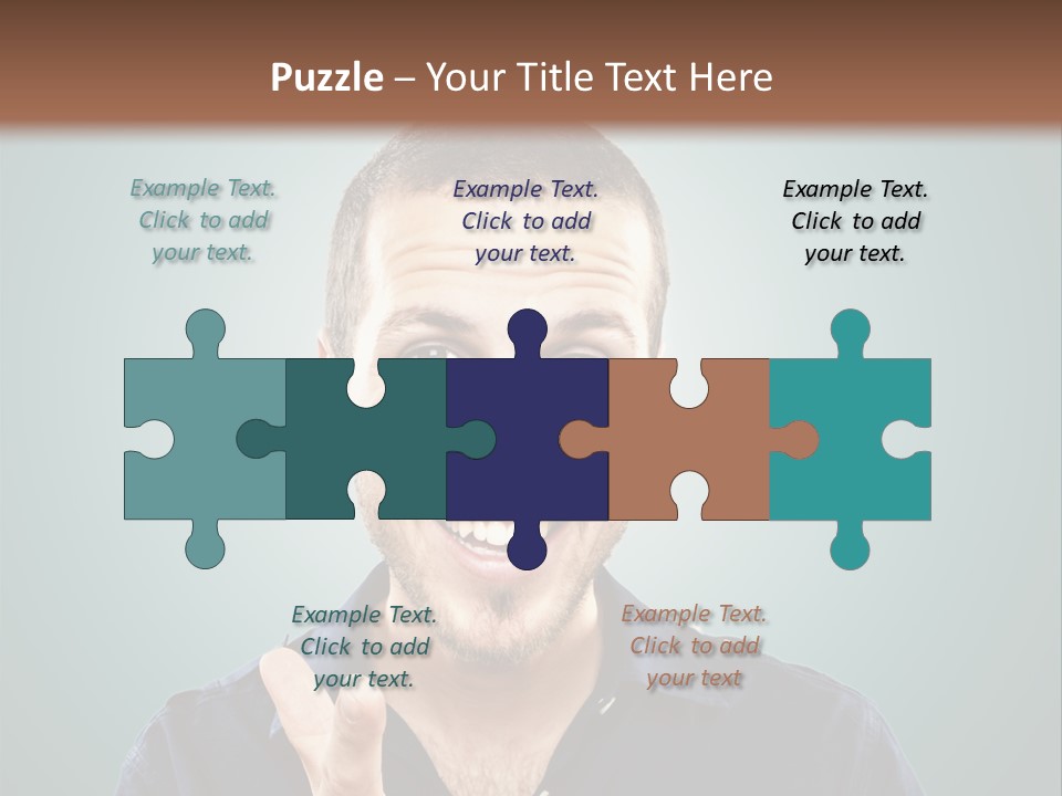 Shirt Finger Face PowerPoint Template