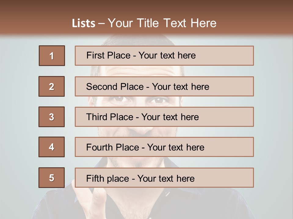 Shirt Finger Face PowerPoint Template