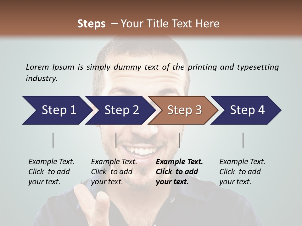 Shirt Finger Face PowerPoint Template
