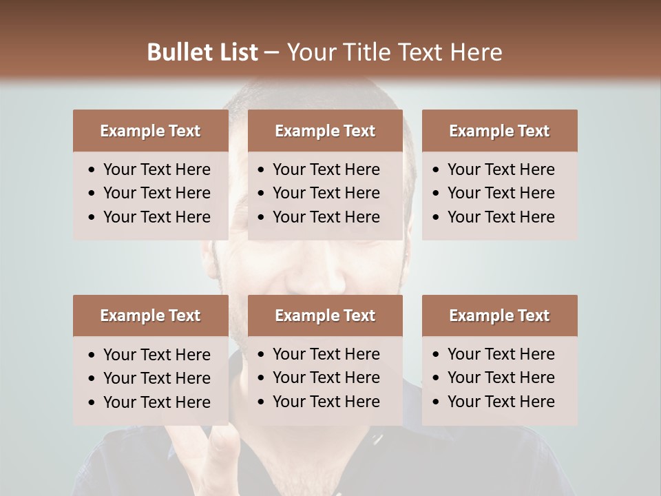 Shirt Finger Face PowerPoint Template