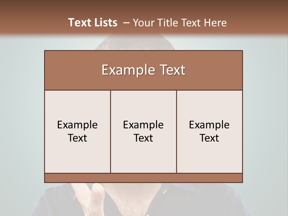 Shirt Finger Face PowerPoint Template