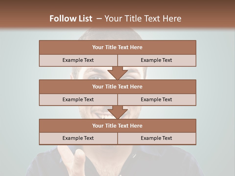 Shirt Finger Face PowerPoint Template