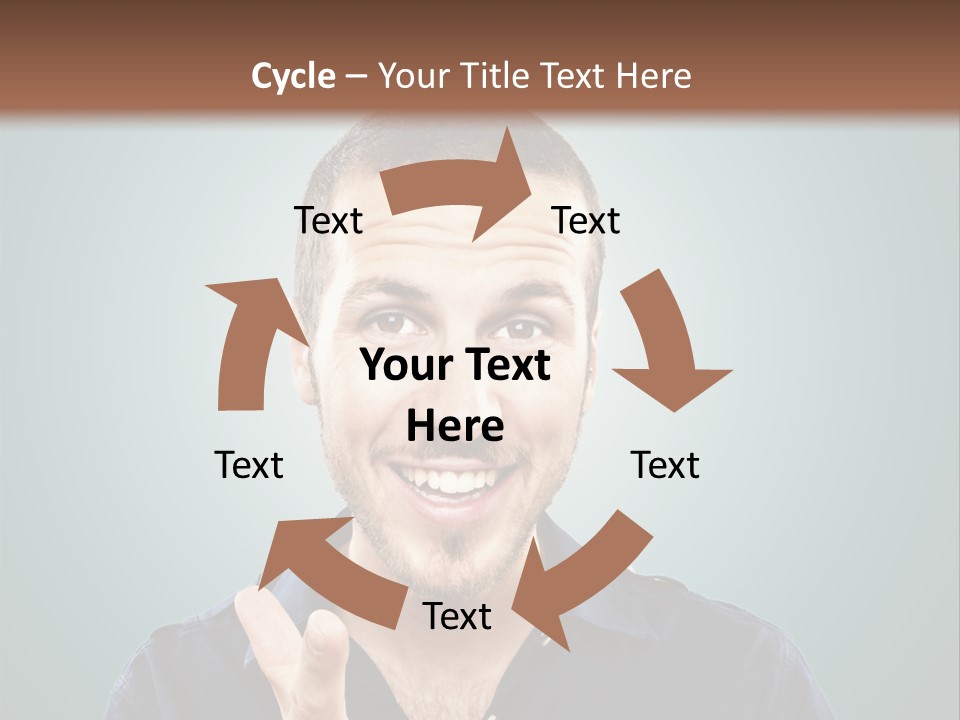 Shirt Finger Face PowerPoint Template