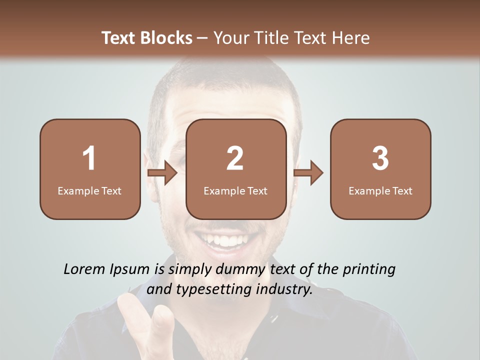 Shirt Finger Face PowerPoint Template