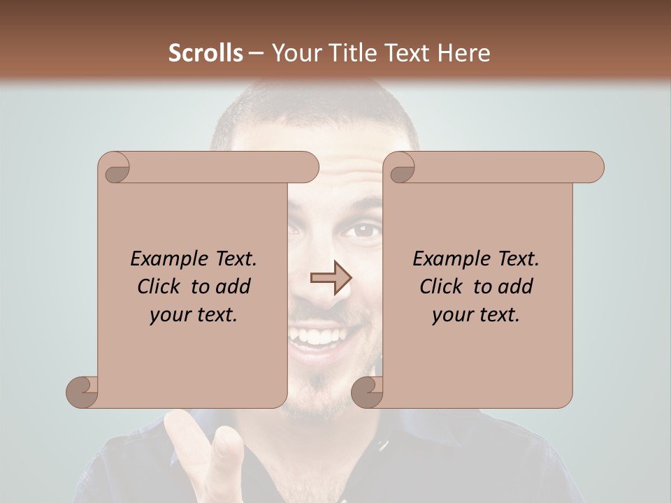 Shirt Finger Face PowerPoint Template