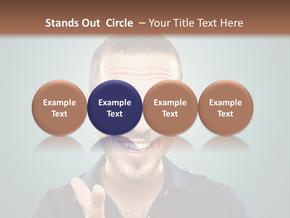 Shirt Finger Face PowerPoint Template