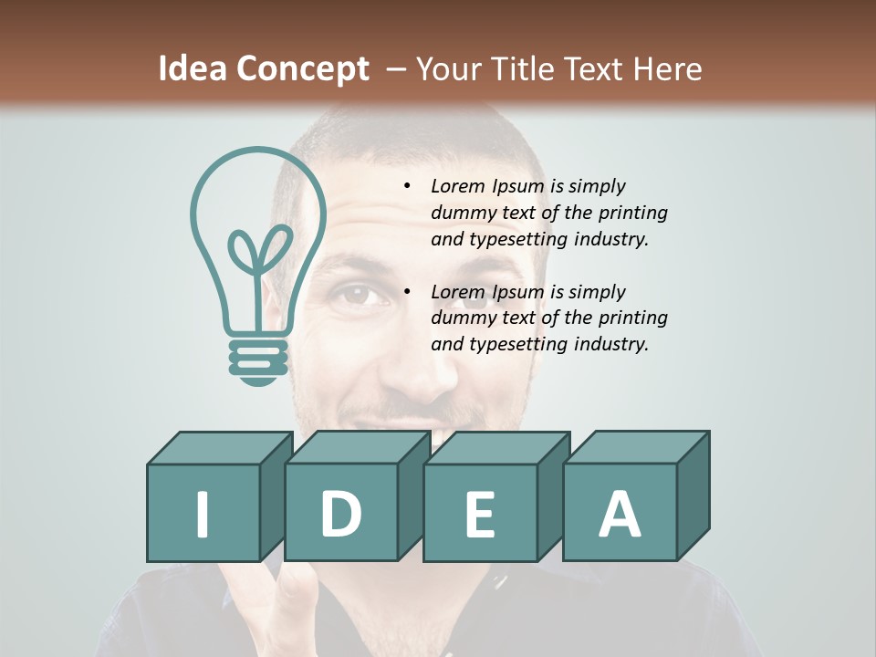 Shirt Finger Face PowerPoint Template