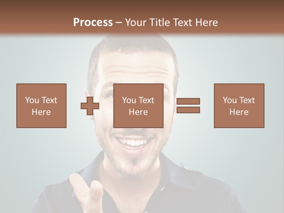 Shirt Finger Face PowerPoint Template