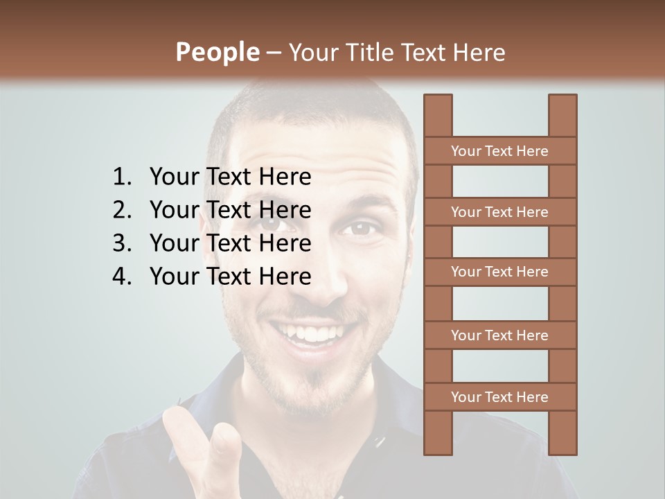 Shirt Finger Face PowerPoint Template
