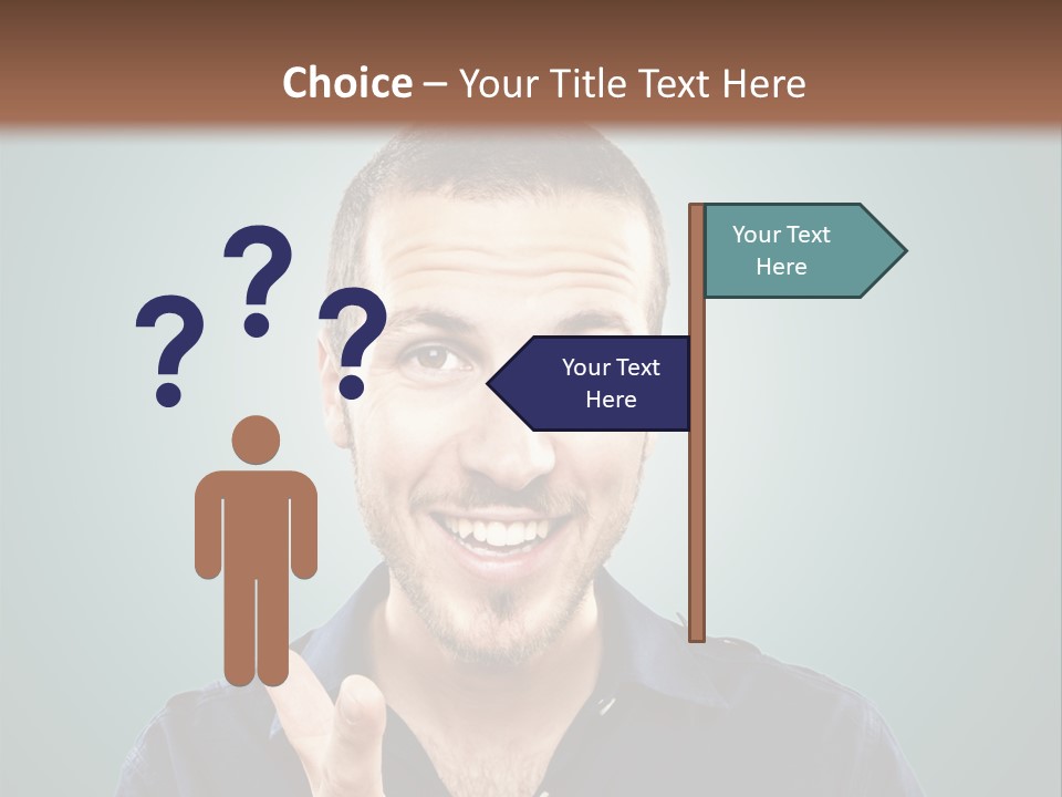 Shirt Finger Face PowerPoint Template