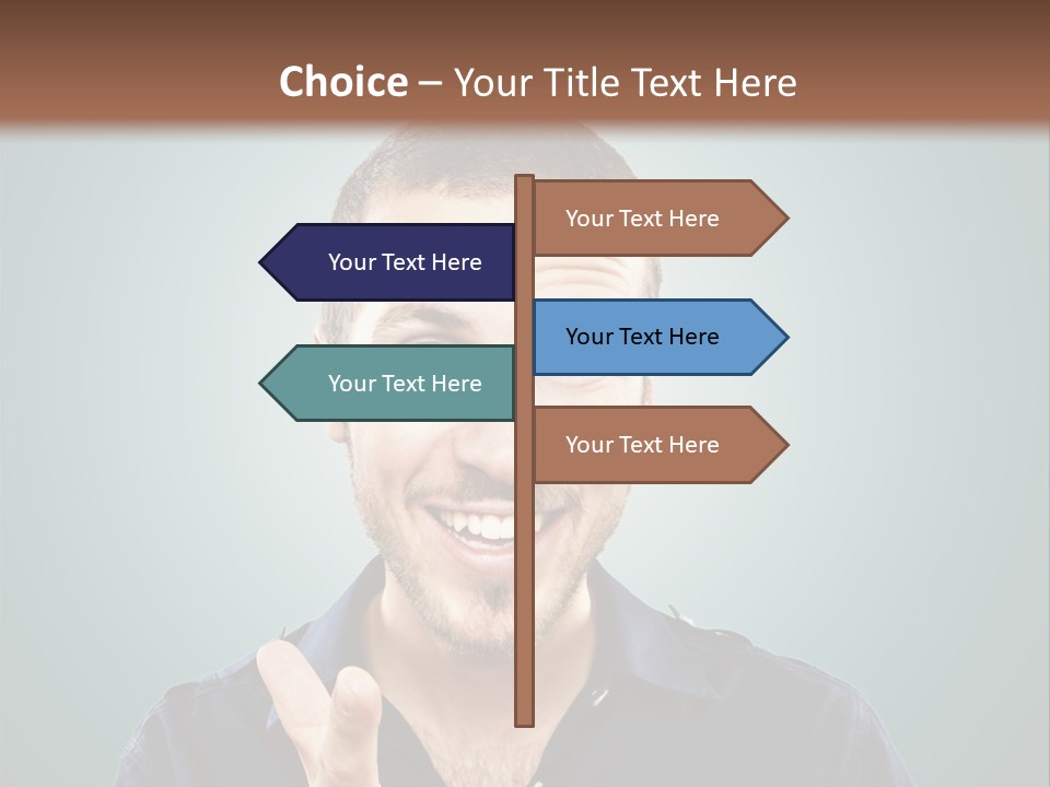 Shirt Finger Face PowerPoint Template