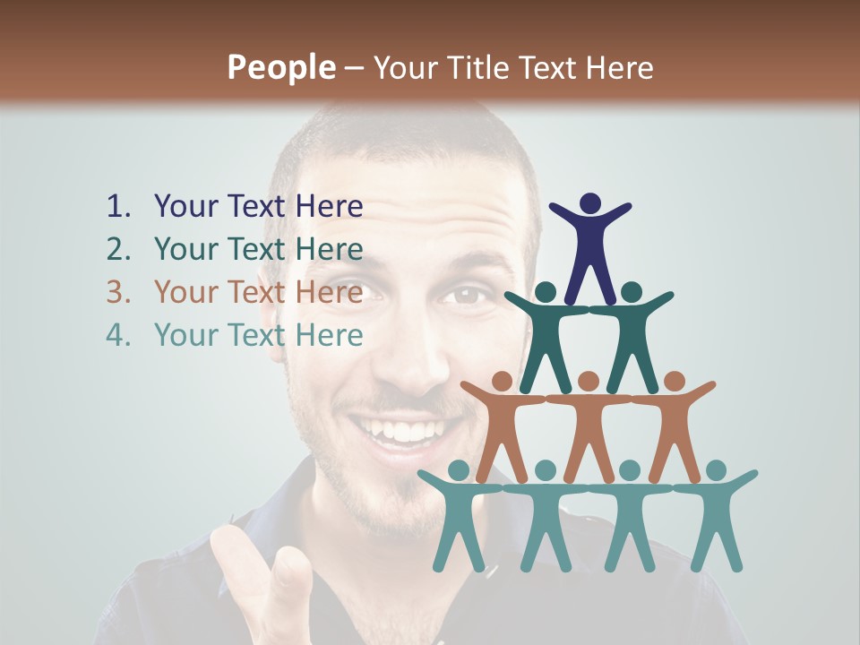 Shirt Finger Face PowerPoint Template